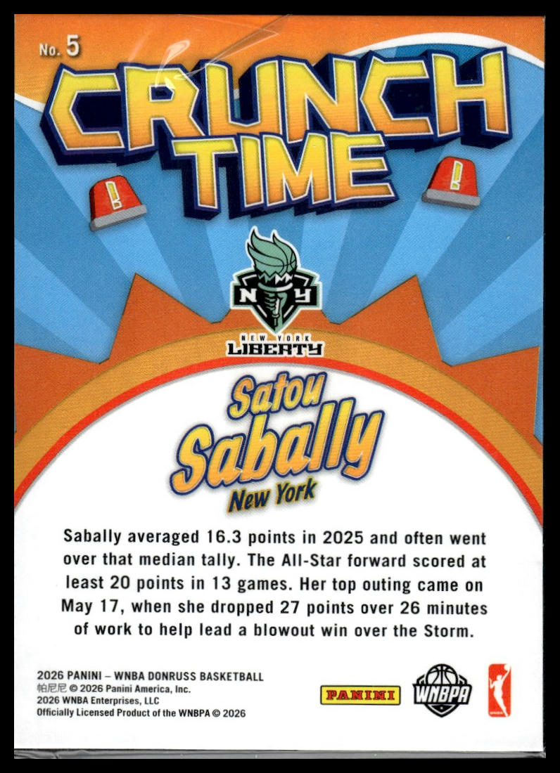 2026 Panini WNBA Donruss #7 Satou Sabally Crunch Time