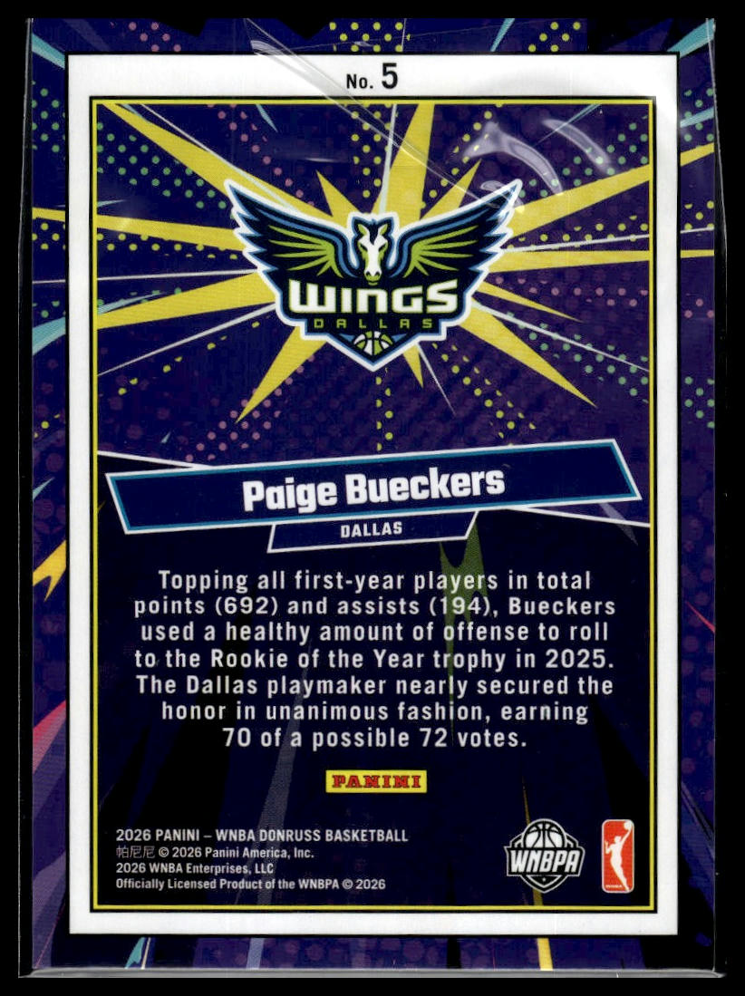 2026 Panini WNBA Donruss #3 Paige Bueckers Diamond Net Marvels