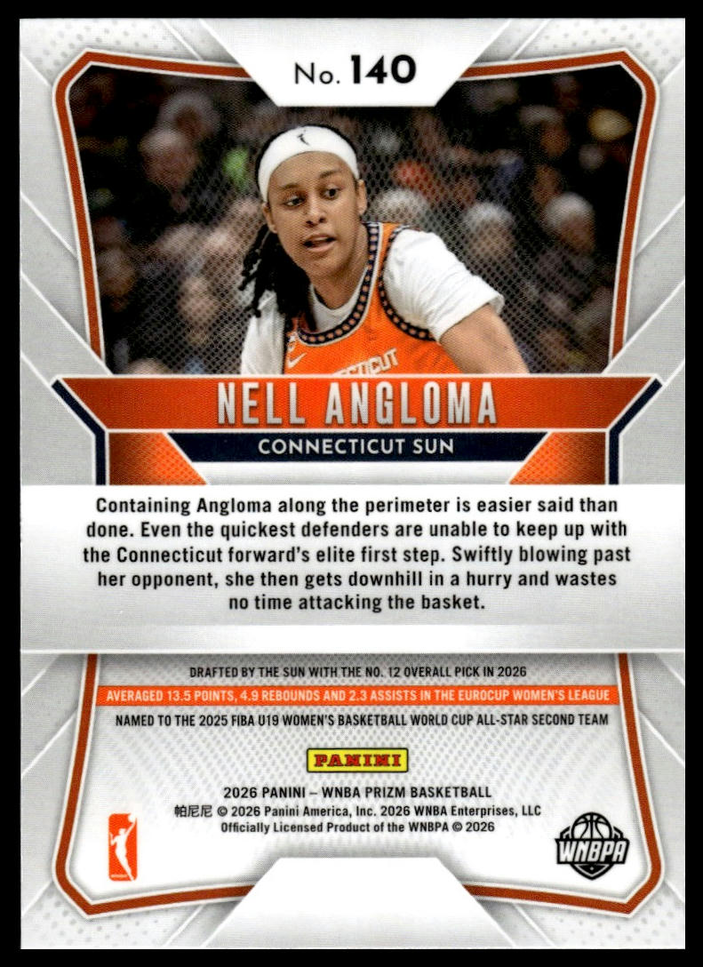 2026 Panini Prizm WNBA Nell Angloma Prizm RC
