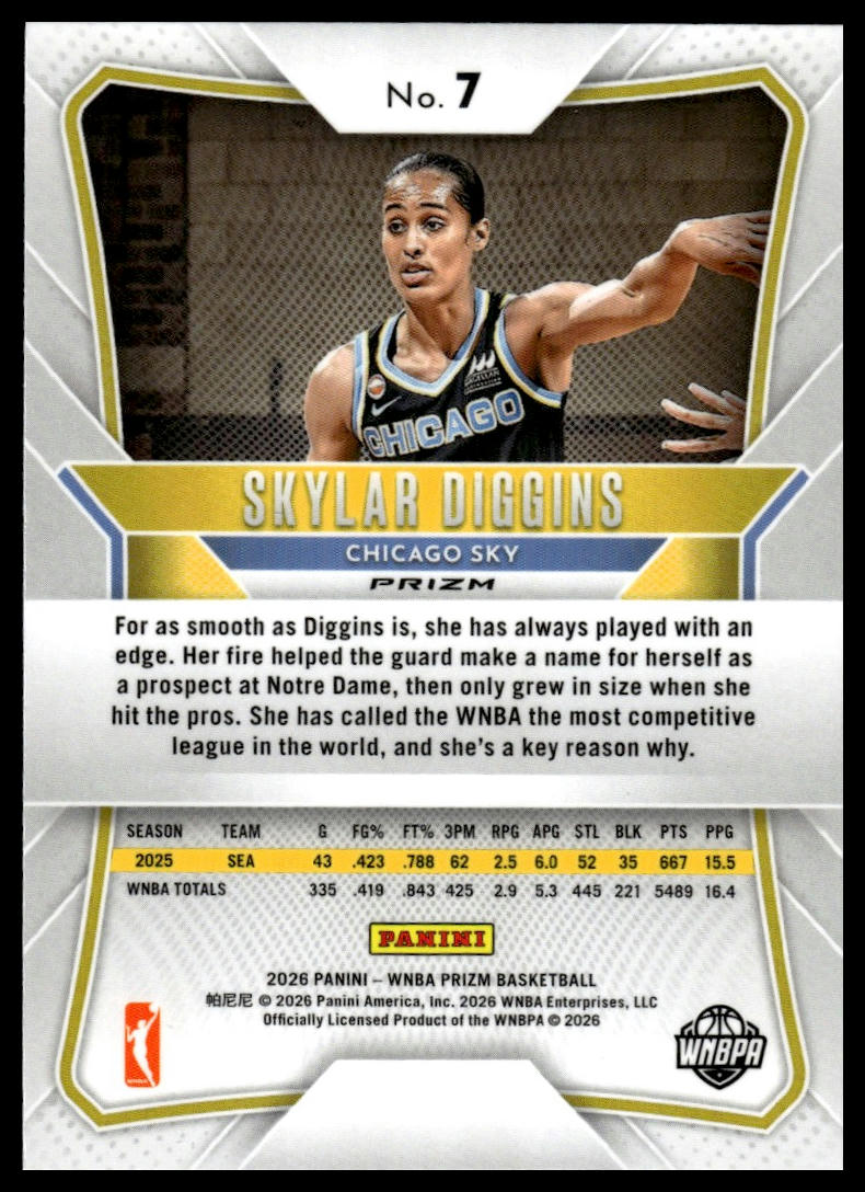 2026 Panini Prizm WNBA Skylar Diggins Prizms Hyper