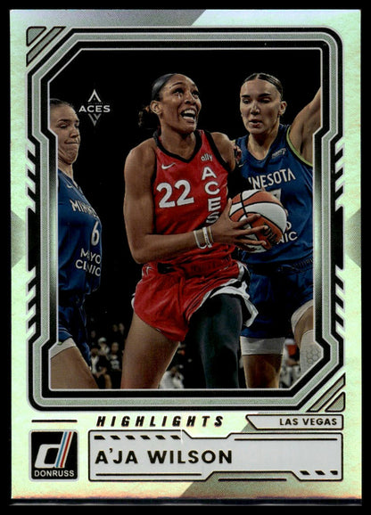 2026 Panini WNBA Donruss A'ja Wilson Silver Holo Highlights