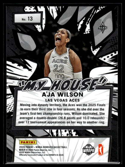 2026 Panini WNBA Donruss A'ja Wilson Diamond My House
