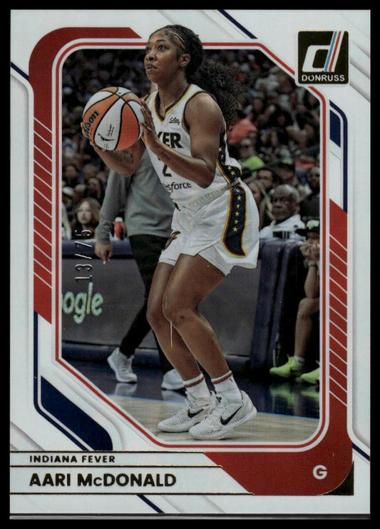 2026 Panini WNBA Donruss Aari McDonald White Laser #/75