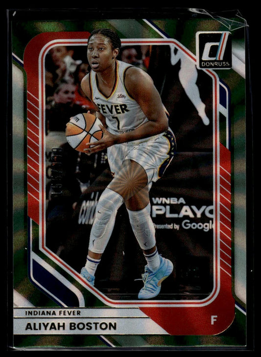 2026 Panini WNBA Donruss Aliyah Boston Green Laser #/399