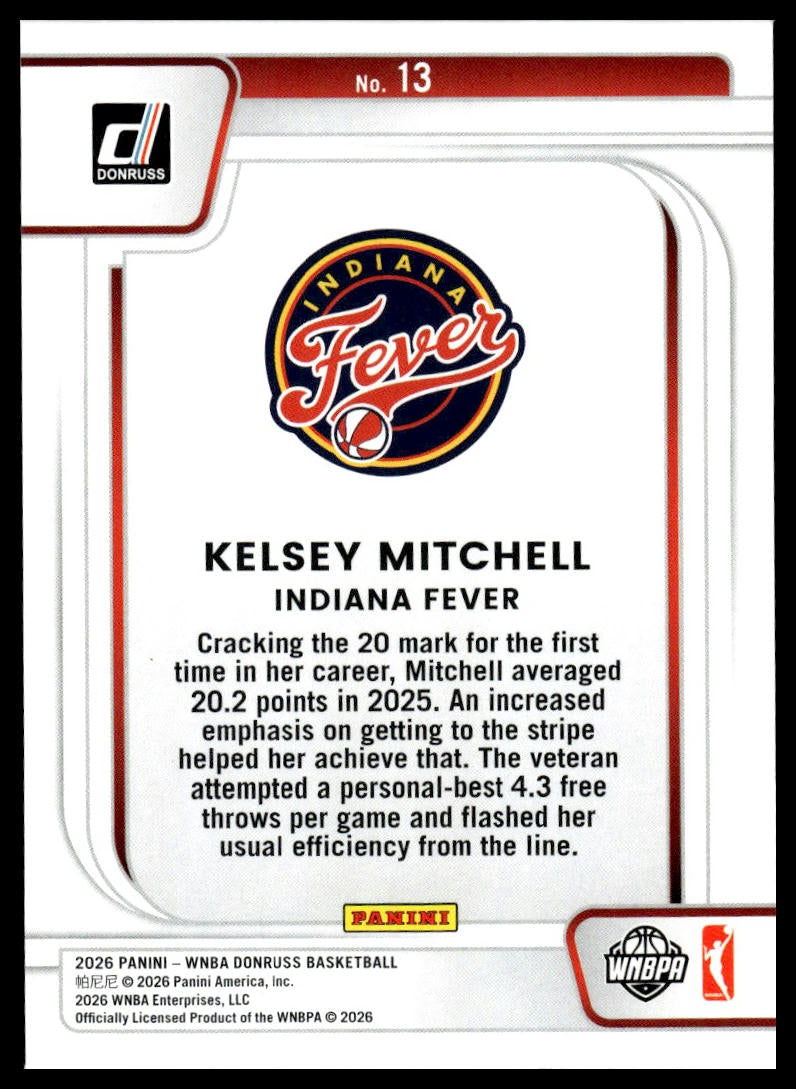 2026 Panini WNBA Donruss Kelsey Mitchell Franchise Features