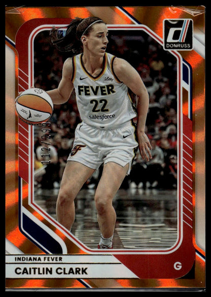 2026 Panini WNBA Donruss Caitlin Clark Orange Laser #/299