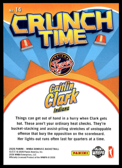 2026 Panini WNBA Donruss Caitlin Clark Crunch Time