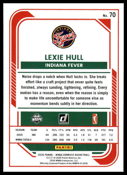 2026 Panini WNBA Donruss Lexie Hull Silver Holo