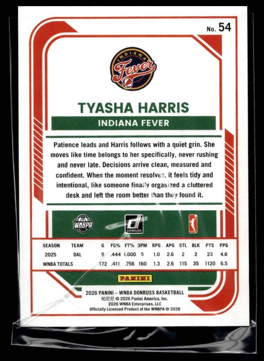 2026 Panini WNBA Donruss Tyasha Harris Team Logo FOTL Exclusive #/9