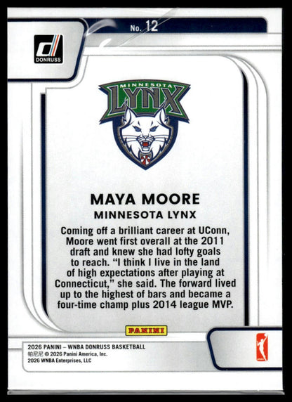 2026 Panini WNBA Donruss Maya Moore Franchise Features