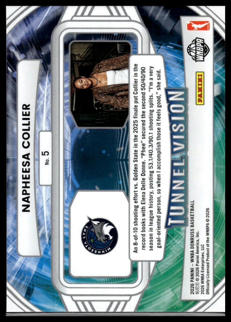 2026 Panini WNBA Donruss Napheesa Collier Tunnel Vision