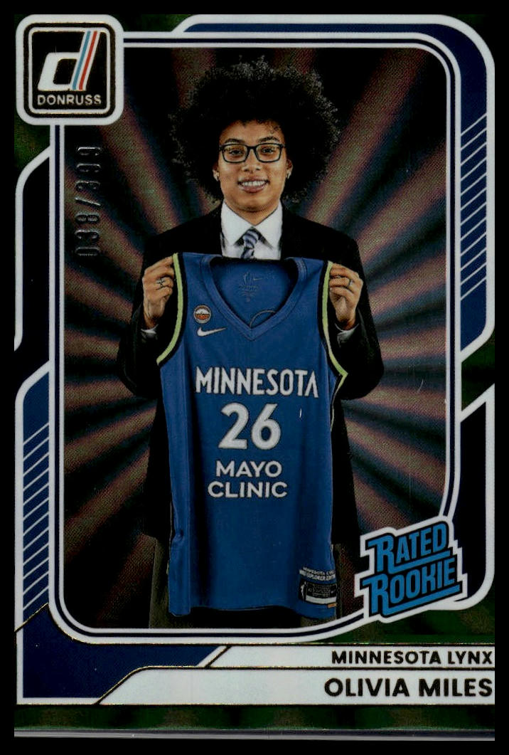 2026 Panini WNBA Donruss Olivia Miles Rated Rookie Green Laser #/399