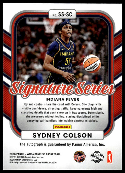 2026 Panini WNBA Donruss Sydney Colson Signature Series