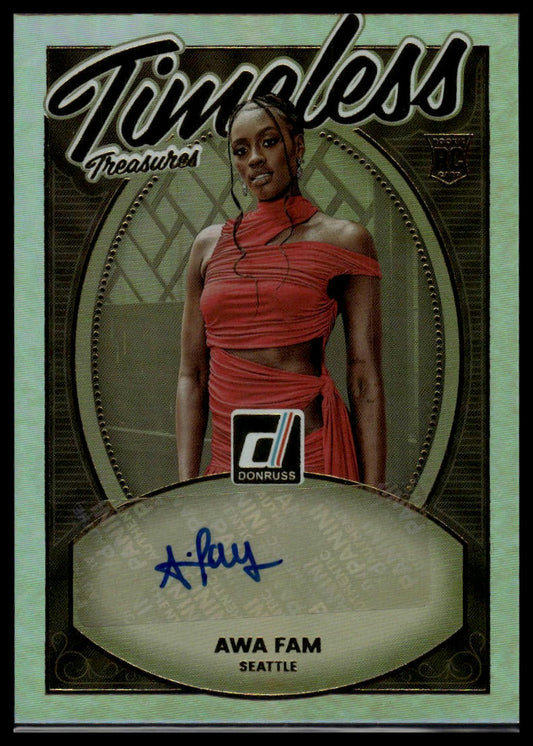 2026 Panini WNBA Donruss Awa Fam Timeless Treasures RC AUTO