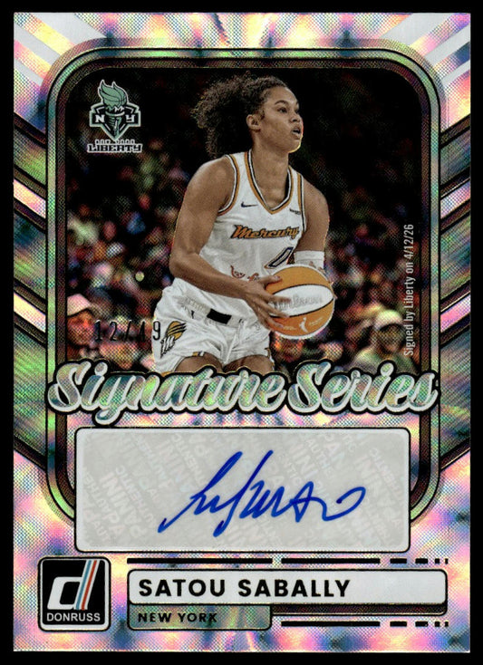 2026 Panini WNBA Donruss Satou Sabally Signature Series Holo Laser #/49