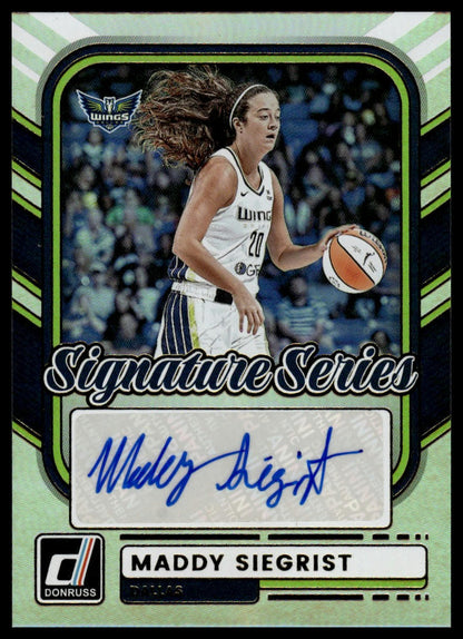 2026 Panini WNBA Donruss Maddy Siegrist Signature Series