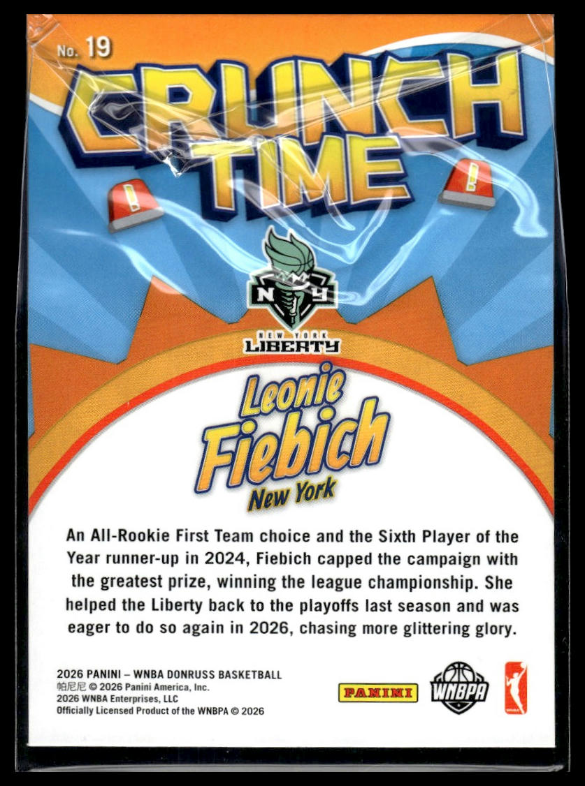 2026 Panini WNBA Donruss Leonie Fiebich Crunch Time