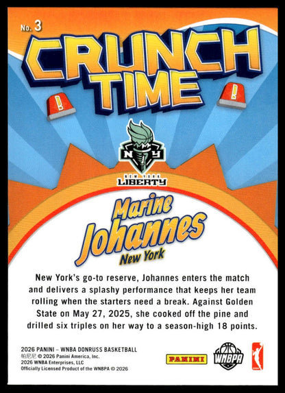 2026 Panini WNBA Donruss Marine Johannes Crunch Time
