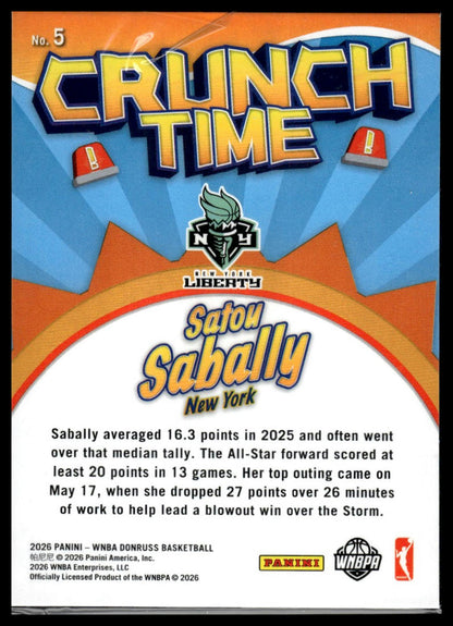 2026 Panini WNBA Donruss #7 Satou Sabally Crunch Time