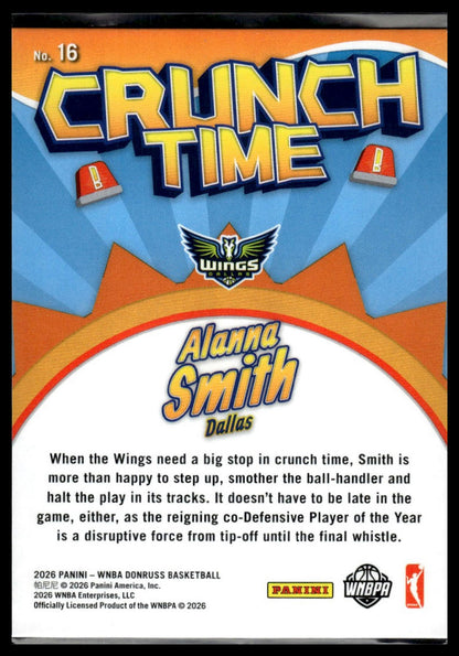 2026 Panini WNBA Donruss Alanna Smith Crunch Time