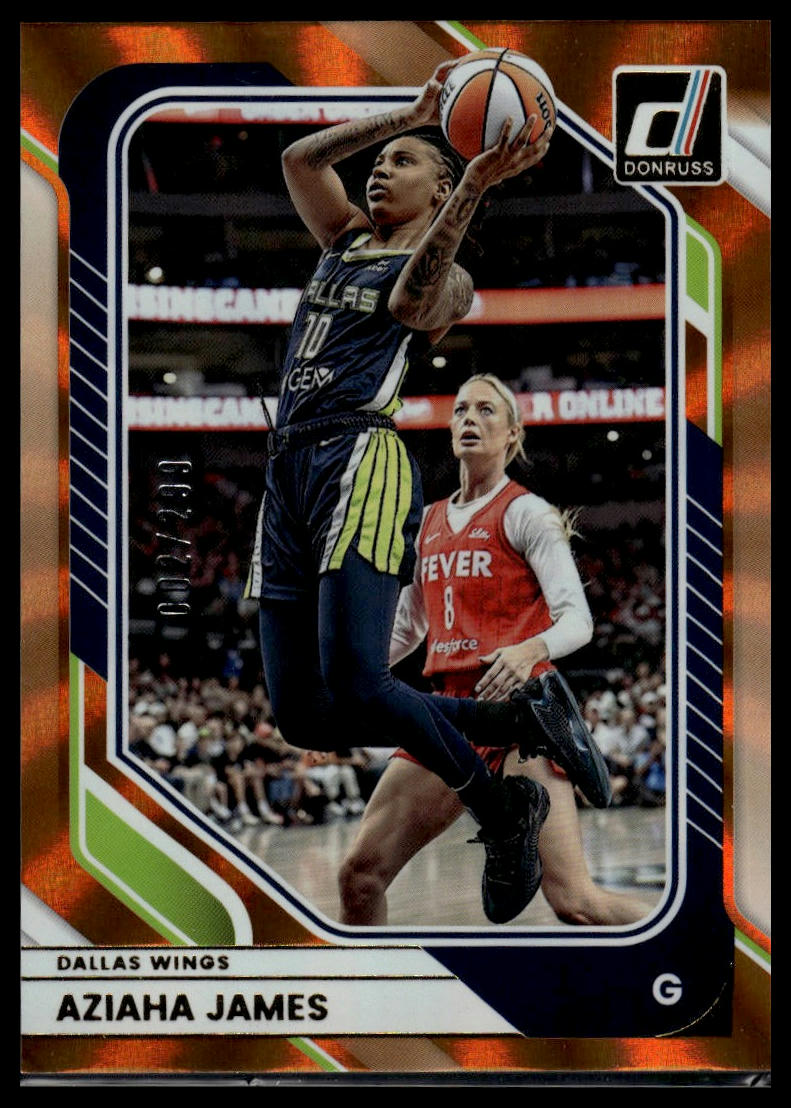2026 Panini WNBA Donruss Aziaha James Orange Laser #/299