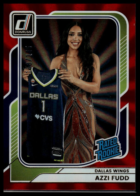 2026 Panini WNBA Donruss Azzi Fudd Rated Rookie Red Laser #/185