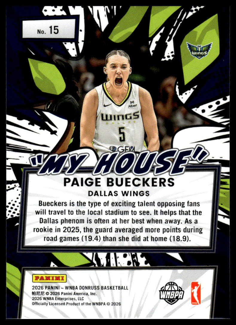 2026 Panini WNBA Donruss Paige Bueckers Diamond My House