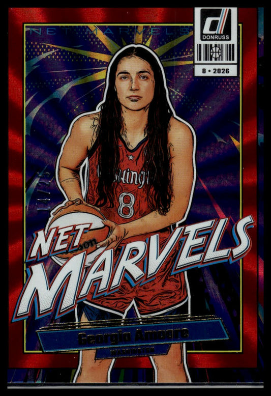 2026 Panini WNBA Donruss Georgia Amoore Net Marvels Red Holo Laser #/25
