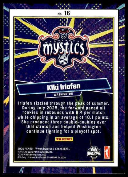 2026 Panini WNBA Donruss #16 Kiki Iriafen Net Marvels