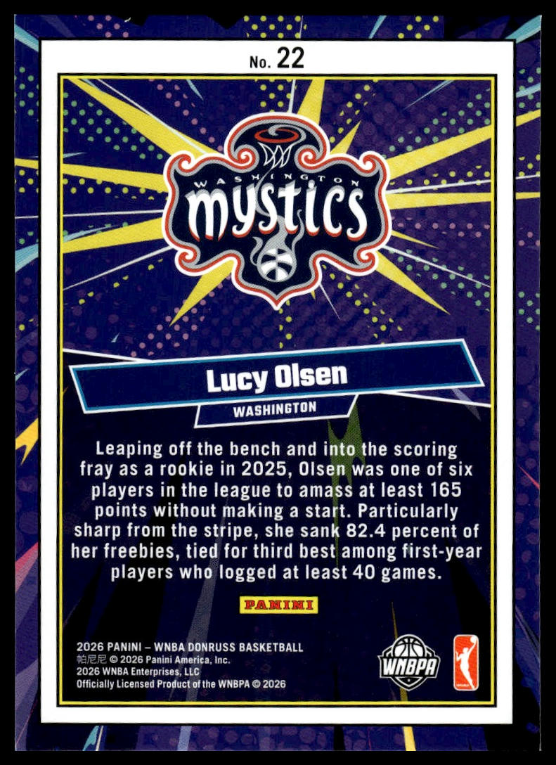2026 Panini WNBA Donruss Lucy Olsen Net Marvels
