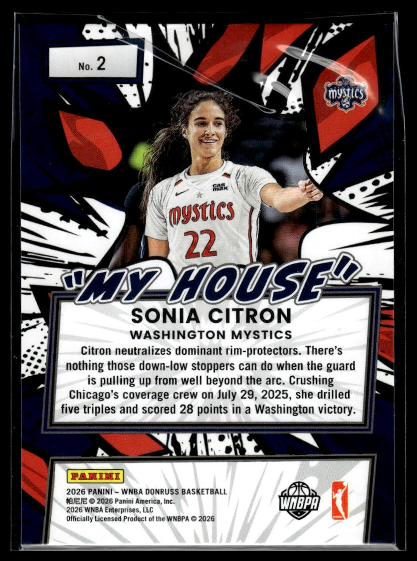 2026 Panini WNBA Donruss Sonia Citron Diamond My House