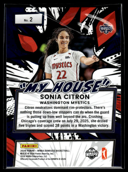 2026 Panini WNBA Donruss Sonia Citron Diamond My House