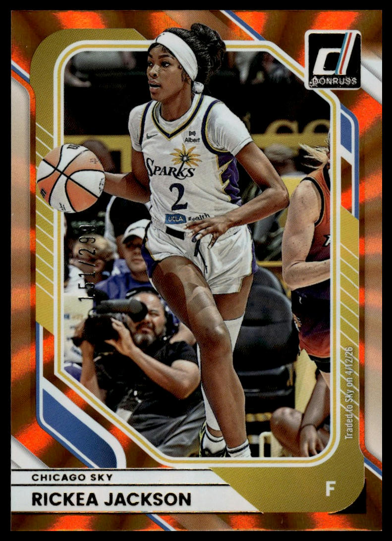 2026 Panini WNBA Donruss Rickea Jackson Orange Laser #/299