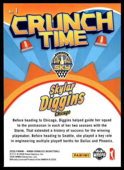 2026 Panini WNBA Donruss #16 Skylar Diggins Crunch Time