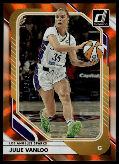 2026 Panini WNBA Donruss Julie Vanloo Orange Laser #/299