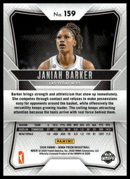 2026 Panini Prizm WNBA Janiah Barker Prizm RC