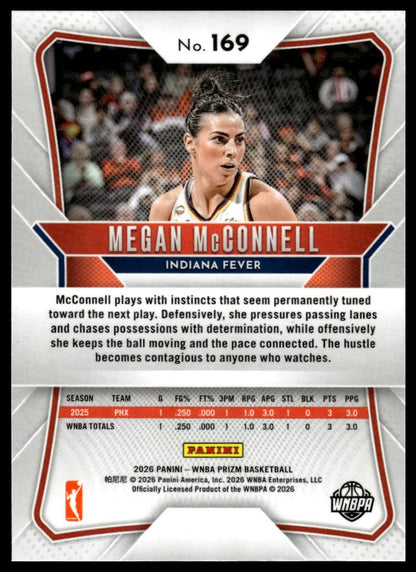 2026 Panini Prizm WNBA Megan McConnell Prizm RC
