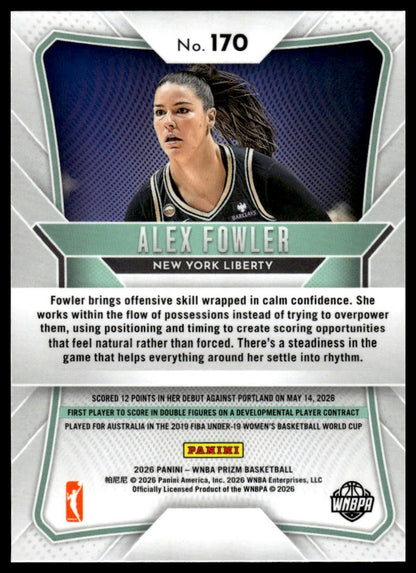 2026 Panini Prizm WNBA Alex Fowler Prizm RC