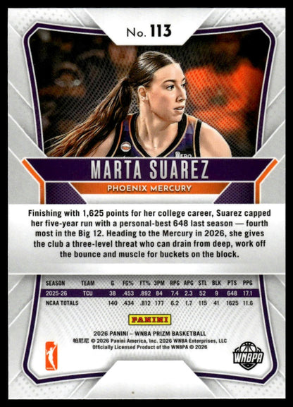 2026 Panini Prizm WNBA Marta Suarez Prizm RC
