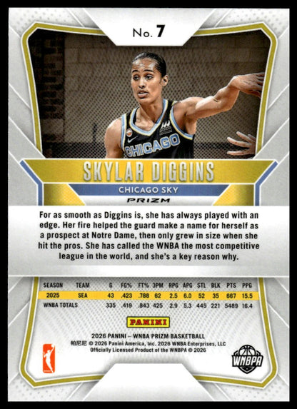2026 Panini Prizm WNBA Skylar Diggins Prizms Hyper