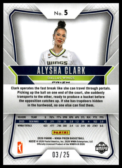 2026 Panini Prizm WNBA Alysha Clark Mojo #/25
