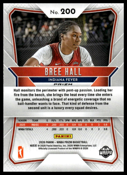 2026 Panini Prizm WNBA Bree Hall Prizms Hyper RC