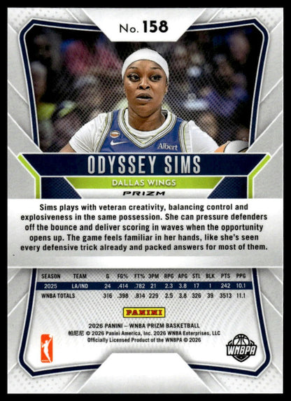 2026 Panini Prizm WNBA Odyssey Sims Prizms Hyper