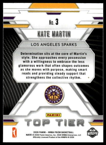 2026 Panini Prizm WNBA Kate Martin Top Tier