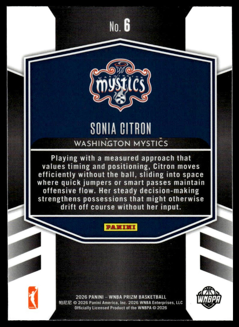 2026 Panini Prizm WNBA Sonia Citron Fearless
